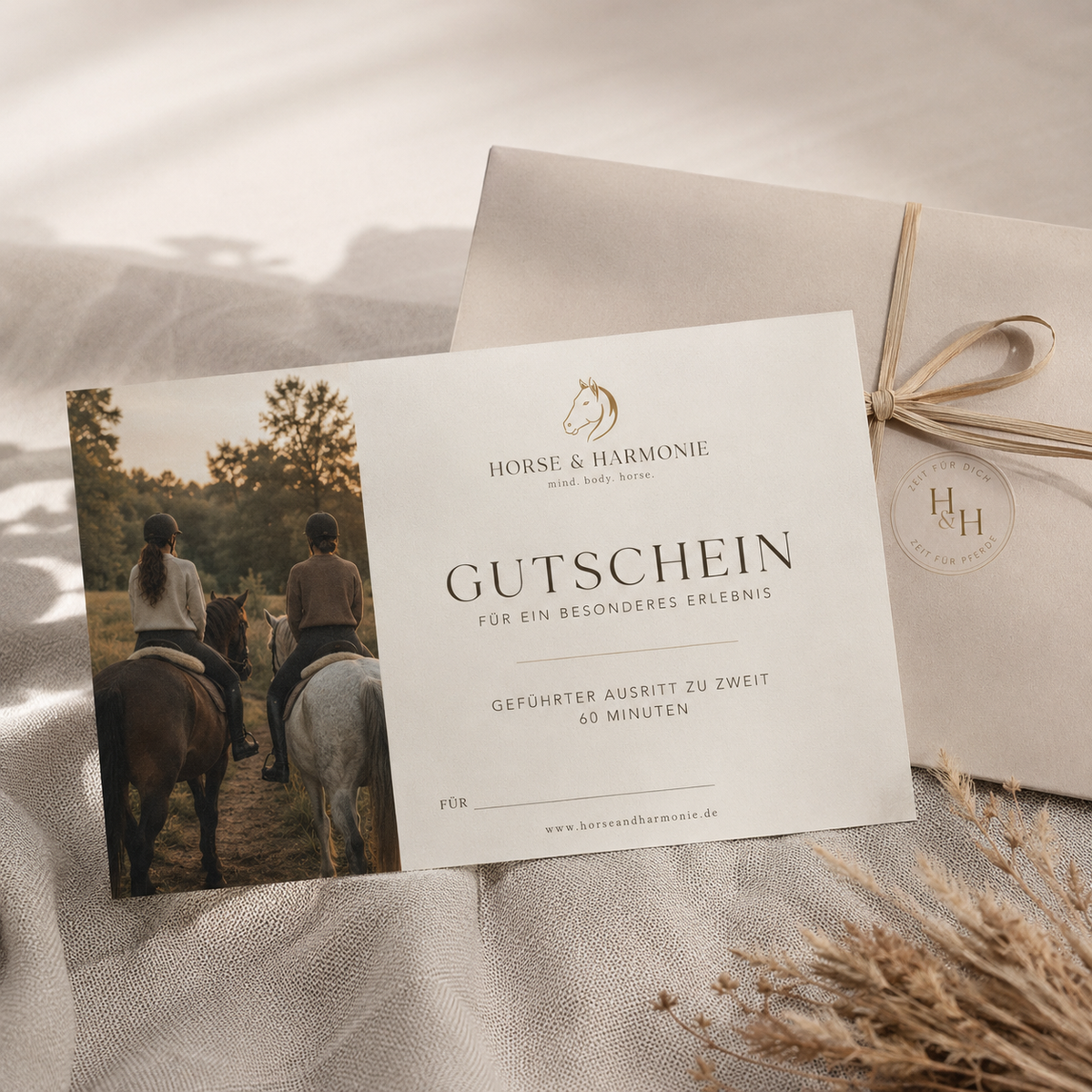 Gutschein Ausritt zu zweit 60 Minuten
