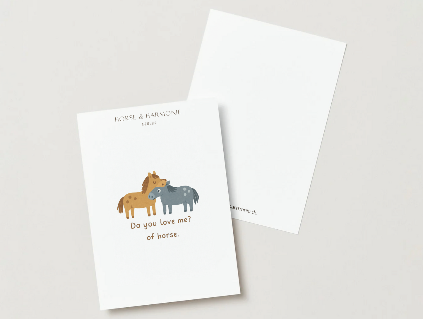 Grußkarte "Do you love me ? - of horse."