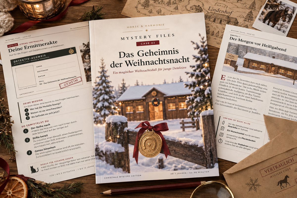 Weihnachtsrätsel für Kinder zum Ausdrucken: Mystery Files Case 03 – Das Geheimnis der Weihnachtsnacht